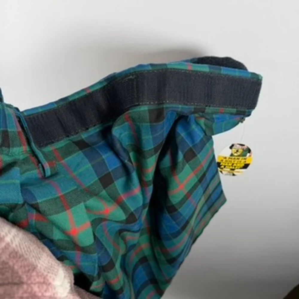 Sport Kilt Green Gunn Tartan Plaid Scottish USA Made Utility Adjustable Mens M - Picture 9 of 11